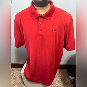 Under Armour HeatGear Mens XXL Solid Red Short Sleeve Polo